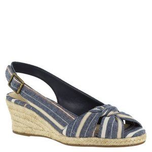 Bella Vita NWT Navy Seraphina II wedge sandals Espadrilles
